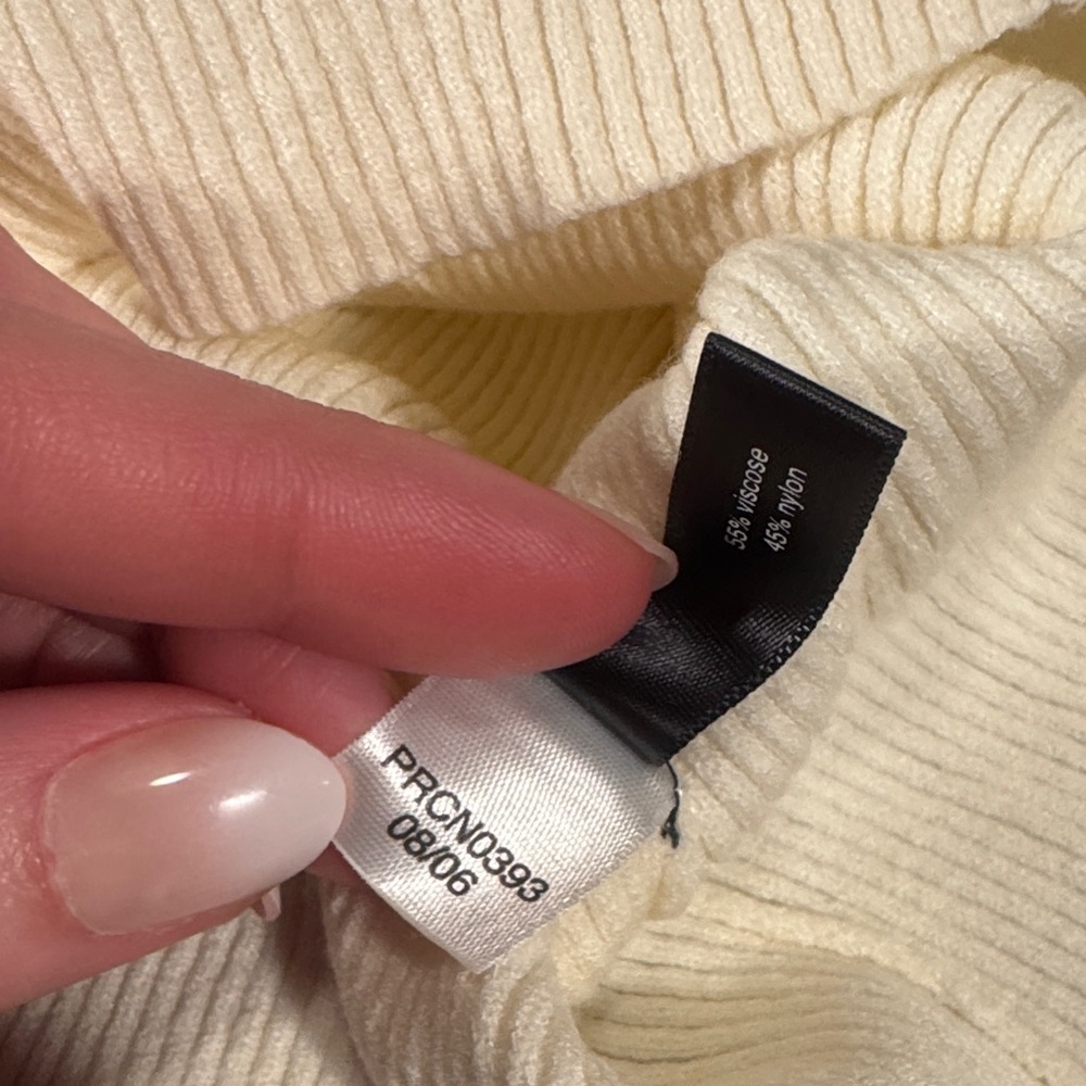 The Limited Ivory Ribbed Knit Top - Picture 6 of 9